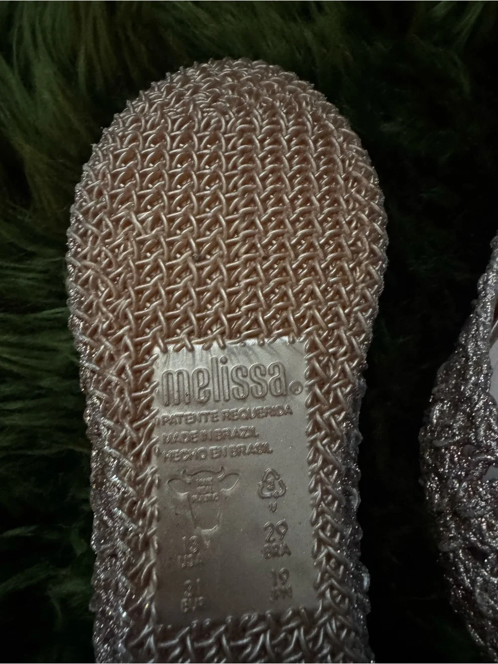 Mini Melissa crocheted glitter